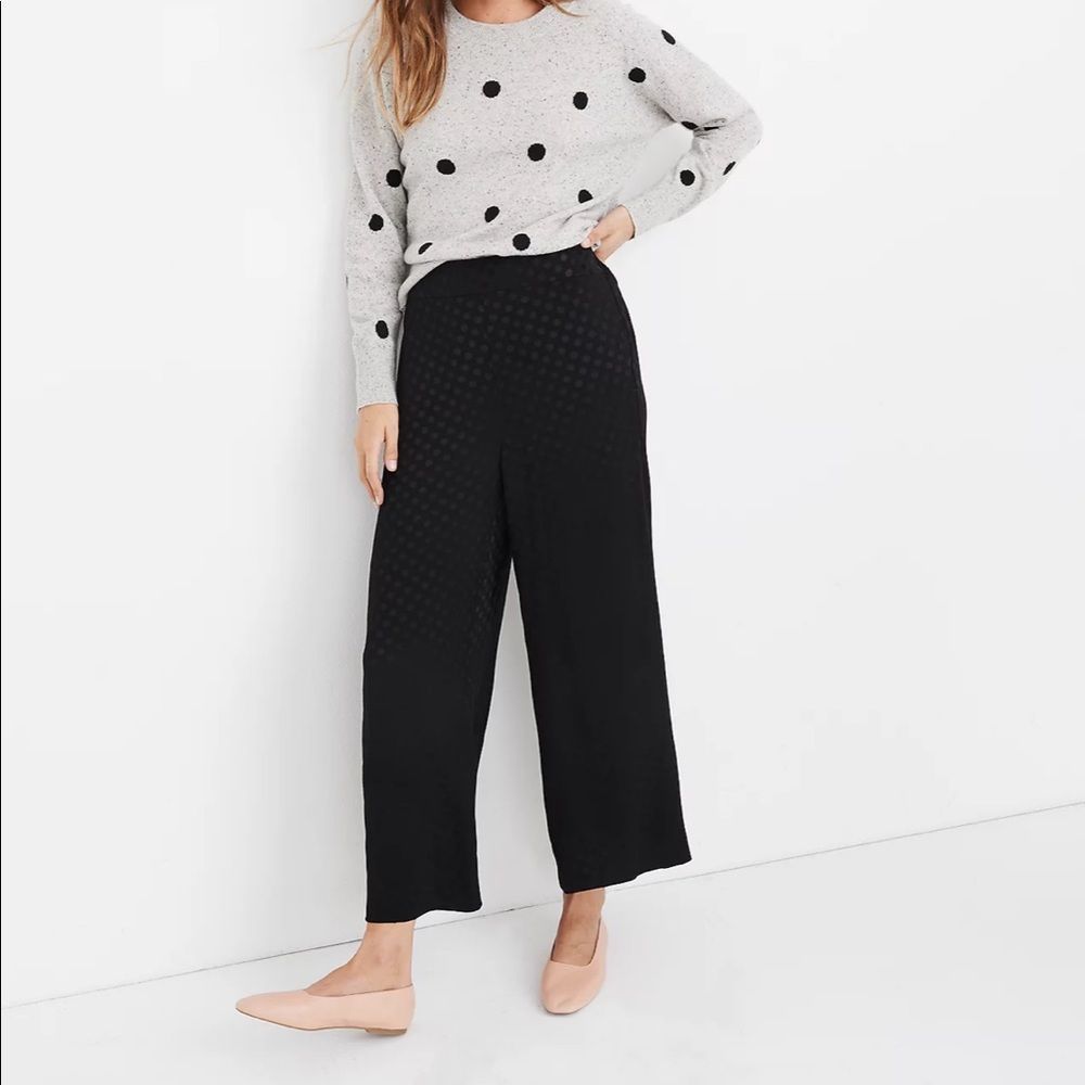 Madewell Drapey Jacquard Huston Pull-On Crop Pants style AF133 size small